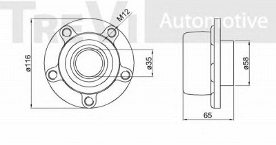 TREVI AUTOMOTIVE wb1320 -  Комплект подшипника ступицы колеса